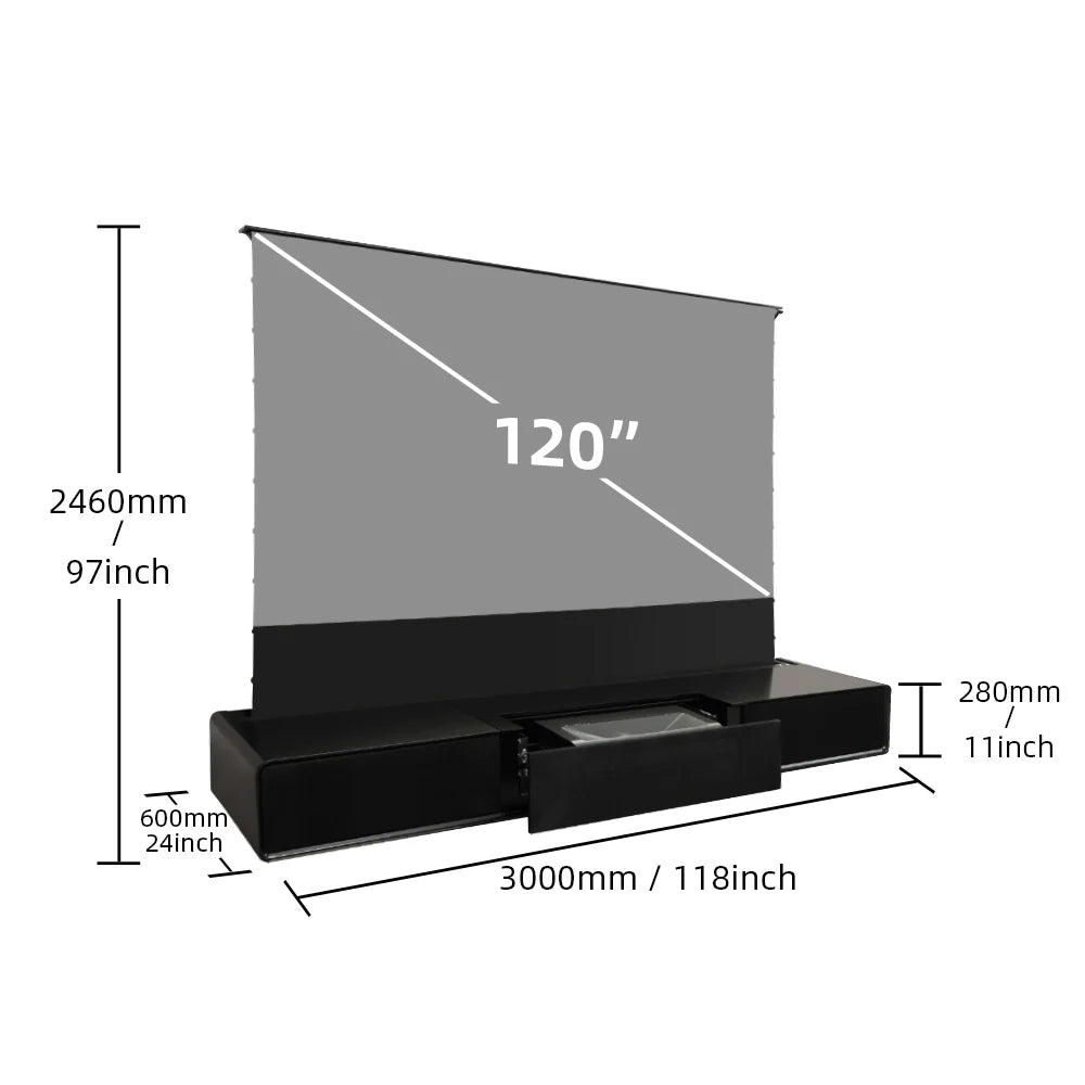 Laser TV konfigurátor (Matný prémiový kabinet + výsuvný mechanizmus)